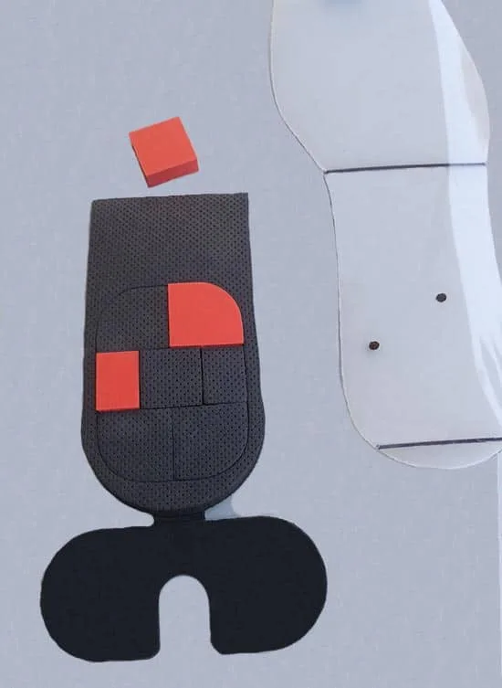 Semelle pour épine calcanéenne - photo radiographie